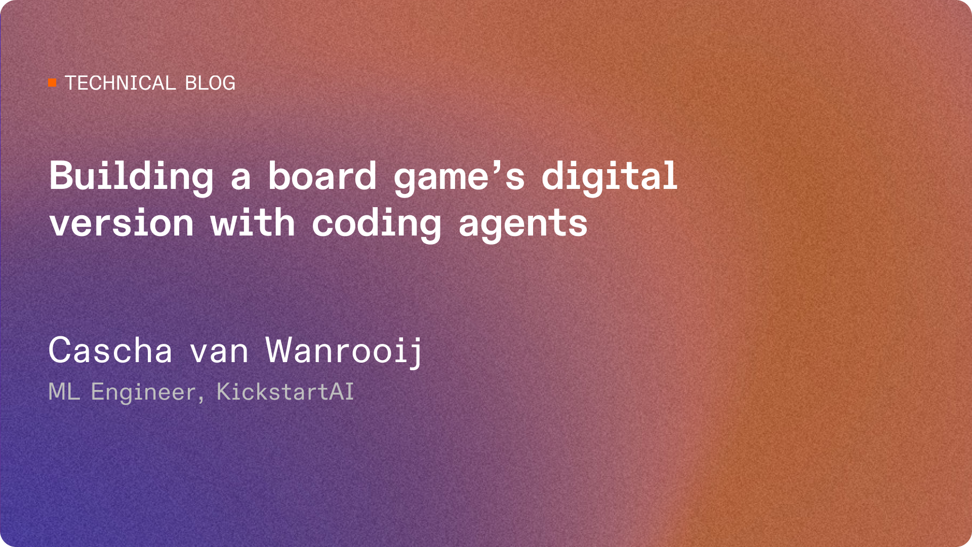 Building a board game's digital version with coding agents